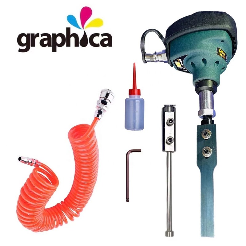 Outil de décapage pneumatique à portée de main pour décapage de déchets de découpe graphique