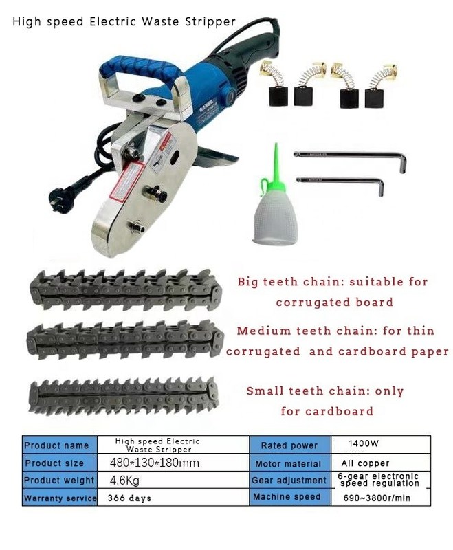 Stripper à déchets électrique à vitesse libre à main 9 kg pour papier carton