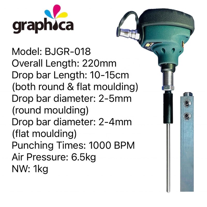 Outil de décapage pneumatique à portée de main pour décapage de déchets de découpe graphique