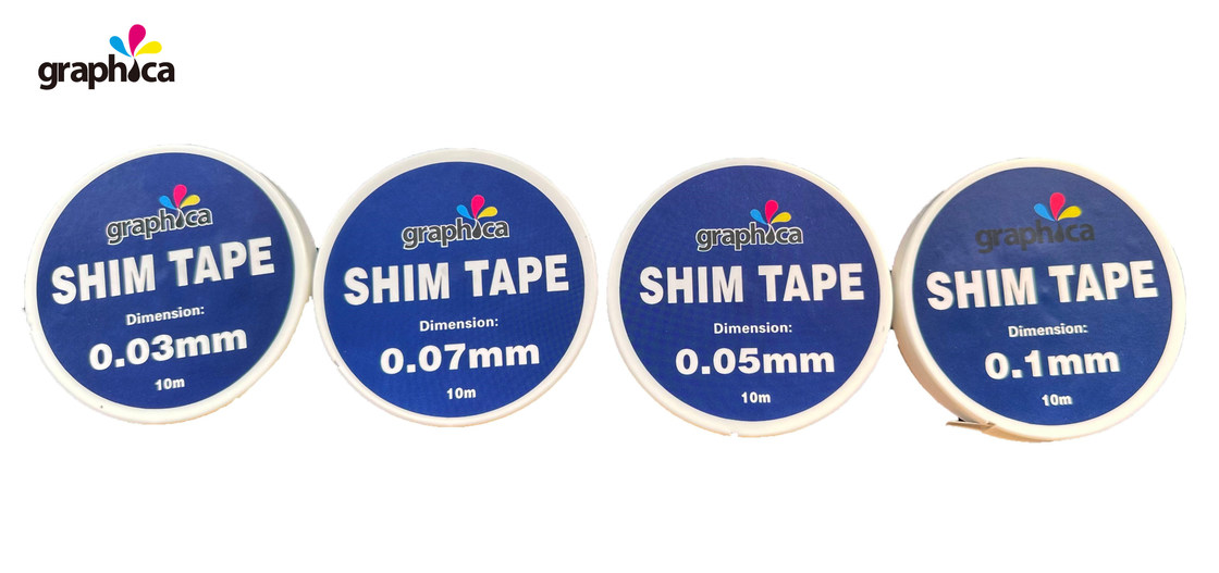 0.03/0.05/0.07/0.1MM Ruban adhésif en acier avec adhésifs et matériaux d'impression Largeur 6 mm