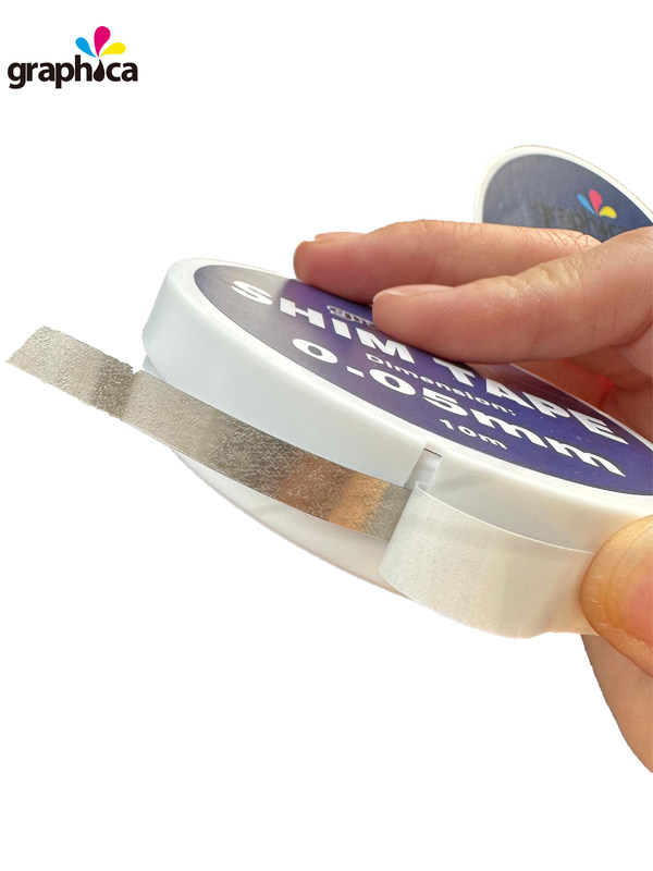 0.03/0.05/0.07/0.1MM Ruban adhésif en acier avec adhésifs et matériaux d'impression Largeur 6 mm