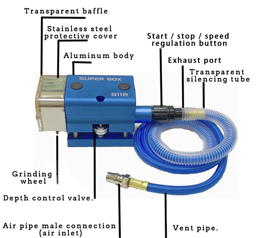 Type de pompe à air graphique 2022 Tireur pneumatique à découpe sous pression pour outils semi-automatiques