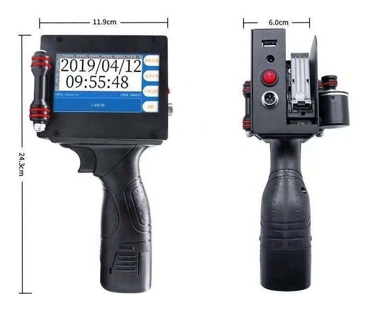25.4 mm Hauteur d'impression Imprimante à jet d'encre portative pour les applications sur site de construction