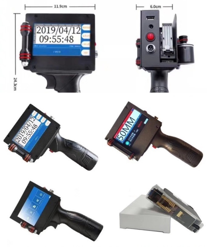 25.4 mm Hauteur d'impression Imprimante à jet d'encre portative pour les applications sur site de construction